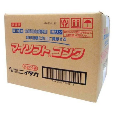 【食器用洗剤 マイソフトコンク(1kg×4袋)】/業務用/グループA
