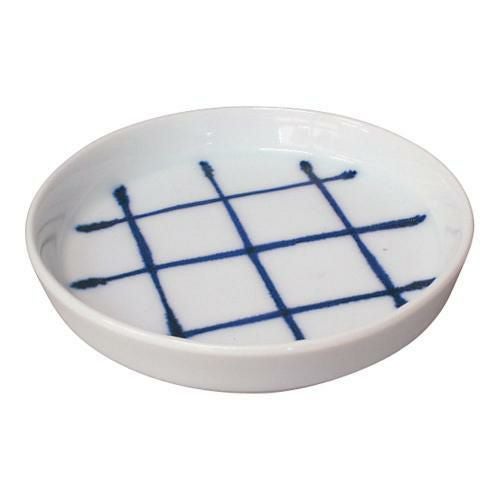 そば薬味皿 ルリ格子 2606-686