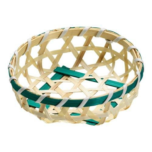 竹製 珍味籠(10個入) 3010 ミニ丸10 グリーン