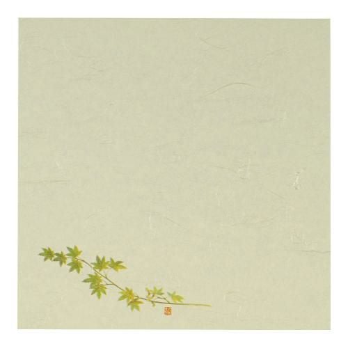 5寸懐紙 四季の花(100枚入) S5-8 緑もみじ