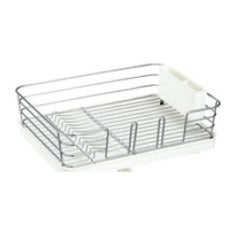 【Nポゼ 縦横兼用クリアコート水切り スリム ホワイト 551291】 幅230×奥行390×高さ128(mm)/業務用/グループA