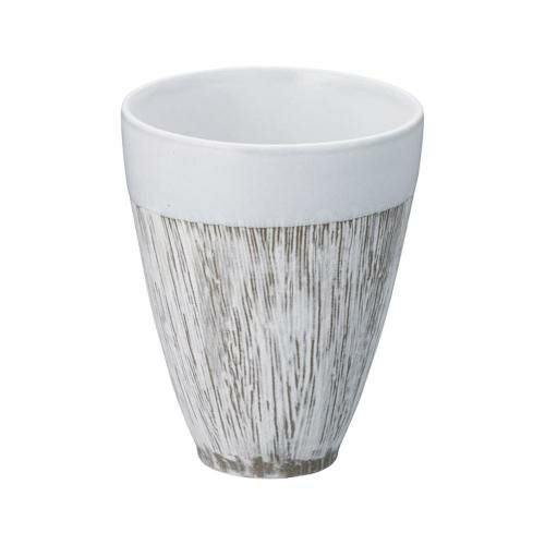 櫛目彫フリーカップ ホワイト D03-111