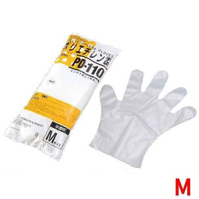 ダンロップ ポリエチレン手袋(100枚入)PD-110 クリア M
