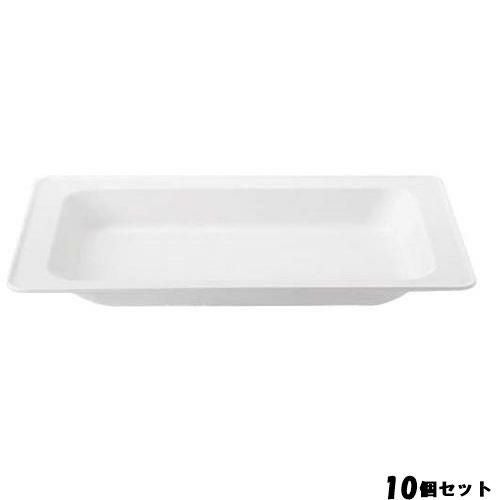 【10セット】メラミン フードパン 角型 1／1 TKO－253－W 白