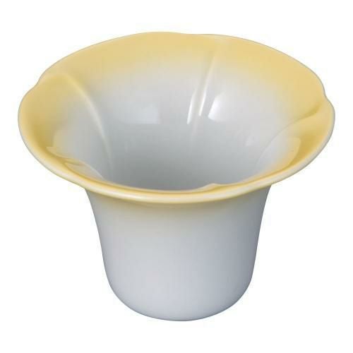 陶器 朝顔 珍味入 黄