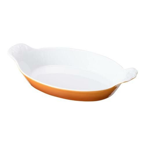 シェーンバルド オーバルグラタン皿 茶 (手付) 0298-21B