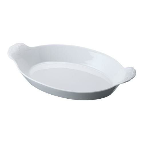 シェーンバルド オーバルグラタン皿 白 (手付) 0298-28W