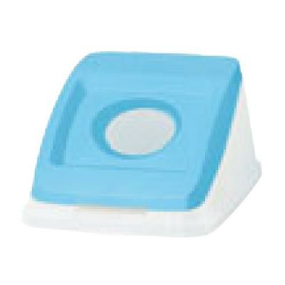 アロン 分別ペールCN50 丸プッシュ蓋スカイブルー(ペットボトル)