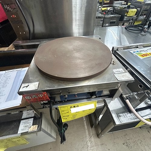 中古】クレープ焼き器 エイシン電機 EC-2000 幅500×奥行500×高さ190