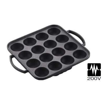 たこ焼器 409 16穴 電調専科 鉄イモノ 幅205×奥行255×高さ35mm /小物送料対象商品