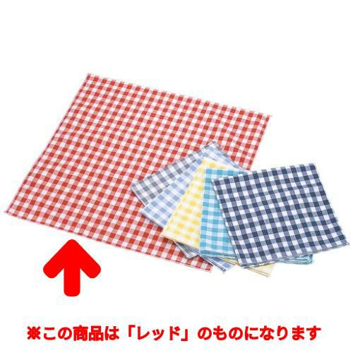 EBM ギンガム チェックナフキン レッド 450×450
