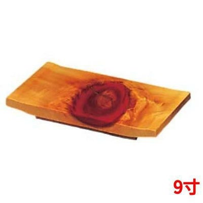 ひのき 紅節 盛皿 9寸 270×180×H30