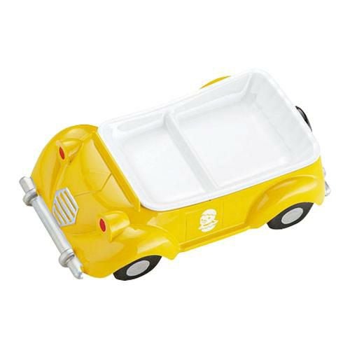 メラミンお子様ランチ皿 オープンカー イエロー
