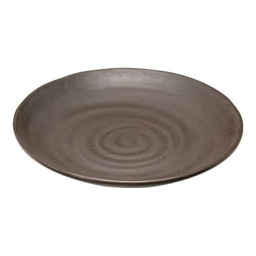 マイン メラミンウェア 茶 丸皿φ18 M11-563