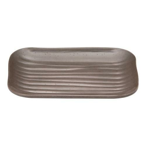 マイン メラミンウェア 茶 角皿 小 M11-573