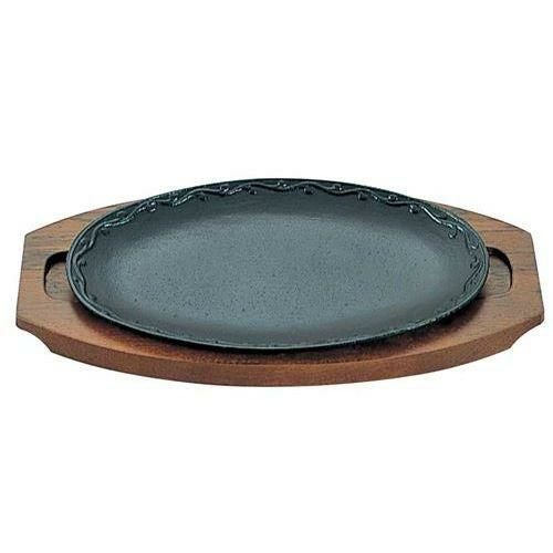 【アサヒ 鉄 ステーキ皿 A-104-32 唐草】 幅278×奥行175(mm)【グループA】