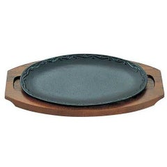 【アサヒ 鉄 ステーキ皿 A-104-32 唐草】 幅278×奥行175(mm)【グループA】