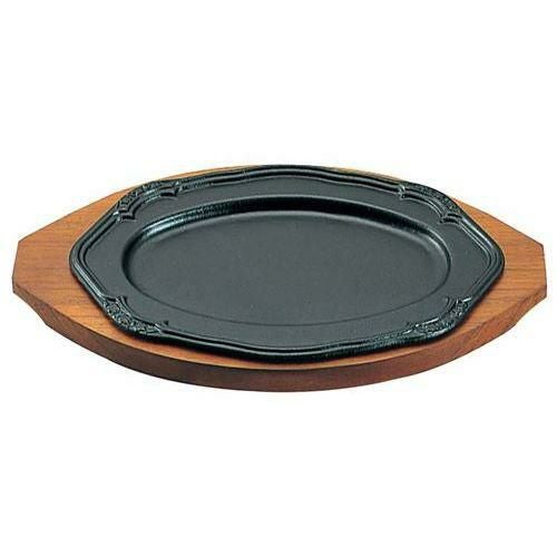 【アサヒ 鉄 ステーキ皿 A-106-36 梅】 幅305×奥行210(mm)【グループA】