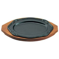 【アサヒ 鉄 ステーキ皿 A-106-36 梅】 幅305×奥行210(mm)【グループA】