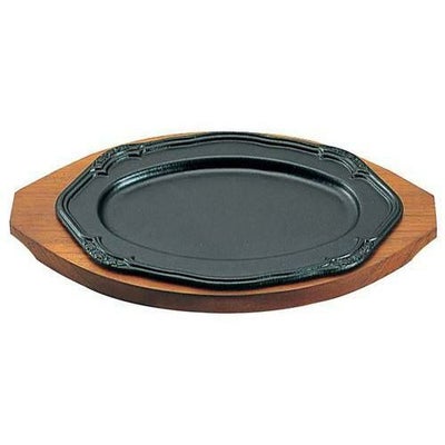 【アサヒ 鉄 ステーキ皿 A-106-36 梅】 幅305×奥行210(mm)【グループA】