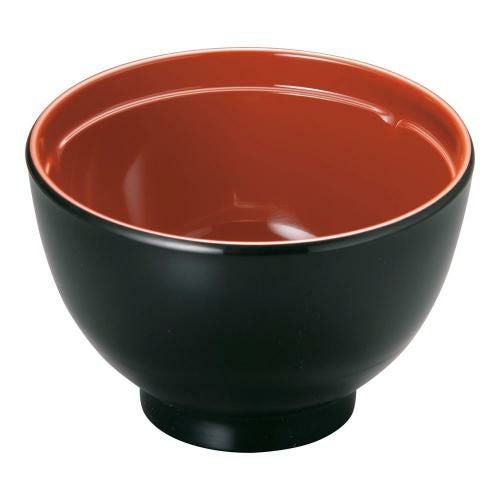 ニューメラミン小吸椀(外黒内朱) M-2083 身