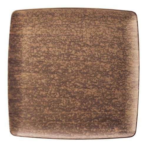 崇雪 正角皿 ゴールド 21.5cm