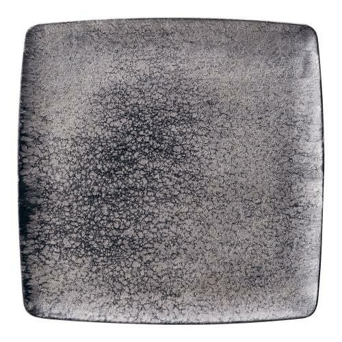 崇雪 正角皿 シルバー 21.5cm