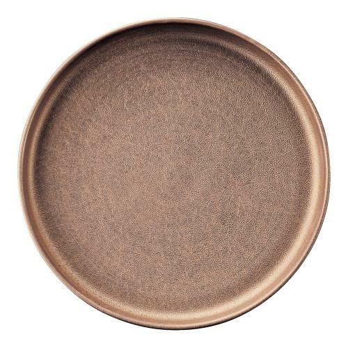 崇雪 切立プレート ゴールド 23cm