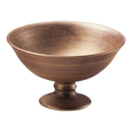 崇雪 高台鉢 ゴールド