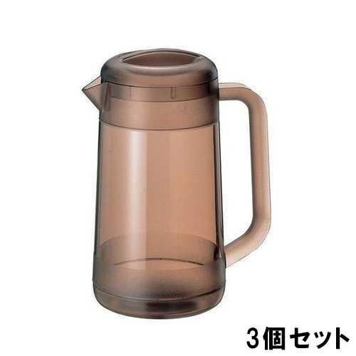 BK ポリカーボネイト ウォーターポット スモークブラウン 2.18L【弁慶 丸型ウォーターピッチャー】【3個セット】