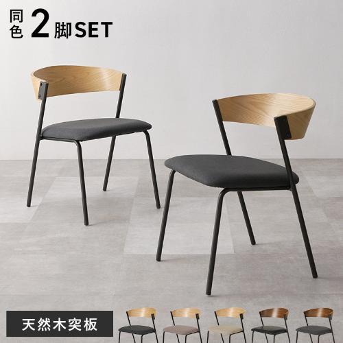 【組立品】LC-4834-2S ダイニングチェア 2脚セット 幅500×奥行545×高さ670 座面高さ:420(mm)//