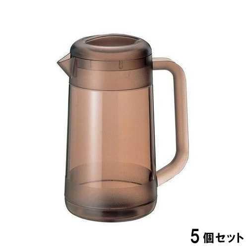 BK ポリカーボネイト ウォーターポット スモークブラウン 2.18L【弁慶 丸型ウォーターピッチャー】【5個セット】