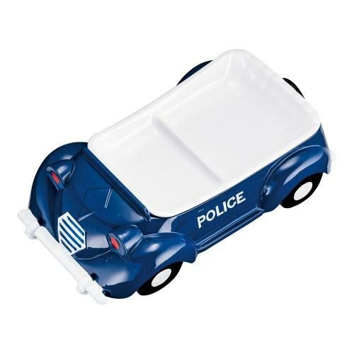 メラミンお子様ランチ皿 オープンカー ポリスカー(青)