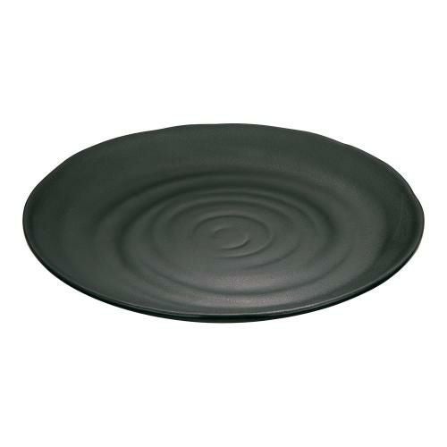 マイン メラミンウェア 黒 丸皿28cm M11-185