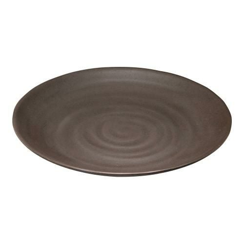 マイン メラミンウェア 茶 丸皿φ24 M11-561