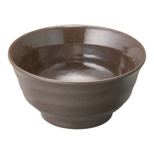 マイン メラミンウェア 茶 どんぶり 大 M11-576