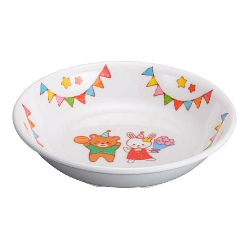 メラミンお子様食器 「みんなともだち。」 小皿 YME-2