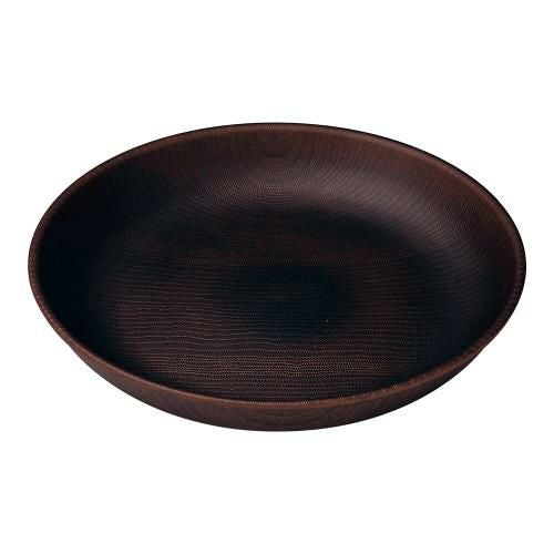 WOOD ラウンドプレート 21cm ダークブラウン