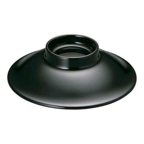 ニューメラミン汁椀 (外黒内朱) M-816 蓋