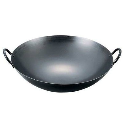 EBM 鉄ブルーテンパープレス 中華両手鍋 42cm 【グループA】