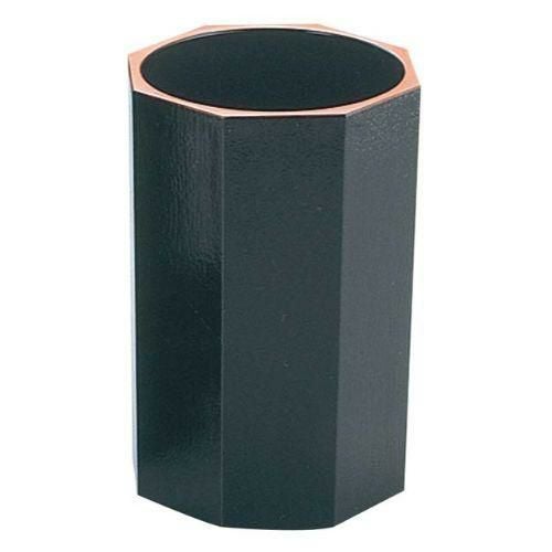 八角木目箸立 黒天朱 小