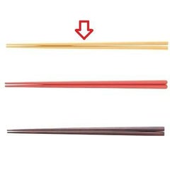 箸 30.9cm六角箸イエロー イエロー