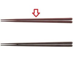箸 24cm六角箸ローズブラウン