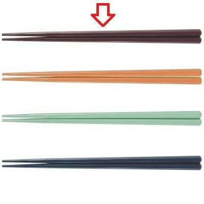 箸 新22.7cm六角先端角箸ワイン ワイン