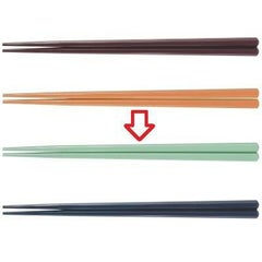 箸 新22.7cm六角先端角箸モスグリーン グリーン