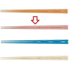 箸 22.7cm面彫箸ピンク ピンク