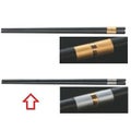 H-44-70　27CM角箸（先丸型）黒/銀帯