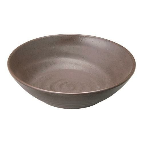 マイン メラミンウェア 茶 丸深皿 小 M11-568