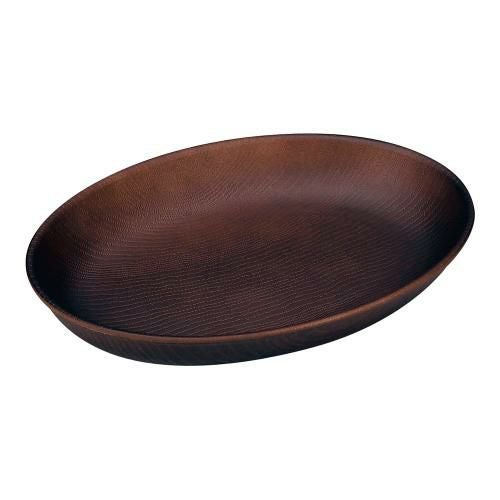 WOOD オーバル 230×170 ダークブラウン