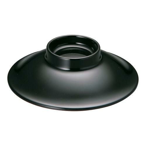 ニューメラミン汁椀 (外黒内朱) M-355 蓋